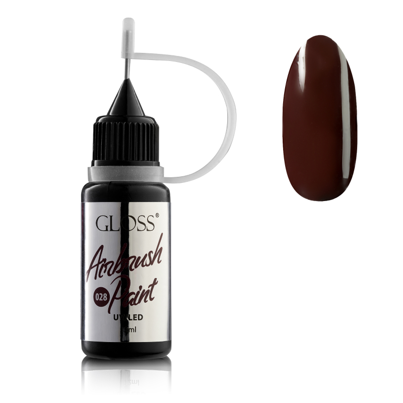 GLOSS Airbrush Paint 028 (brown-burgundy), 12 ml